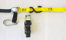 PRO HARD PARTS 25MM CAM BUCKLE SOFT HOOK WITH CARIBINER & S HOOK BLACK & YELLOW