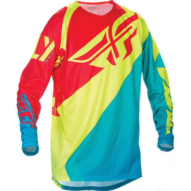 FLY RACING EVO 2.0 TEAL, HIGH VIS & RED JERSEY