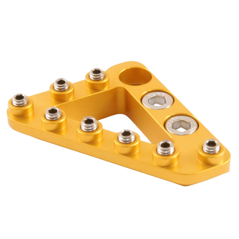 HAMMERHEAD LARGE GOLD BRAKE PEDAL TIP WITH HARDWARE
