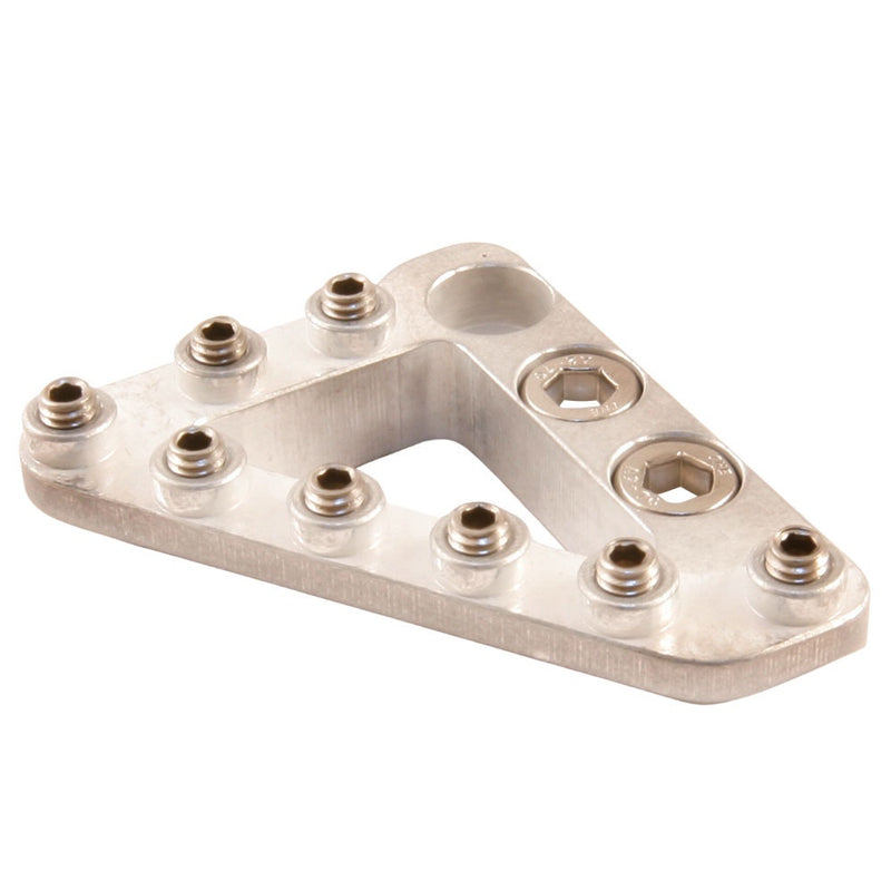 HAMMERHEAD LARGE SILVER BRAKE PEDAL TIP WITH HARDWARE