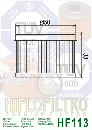 HIFLOFILTRO - OIL FILTER HF113