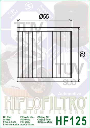 HIFLOFILTRO - OIL FILTER HF125