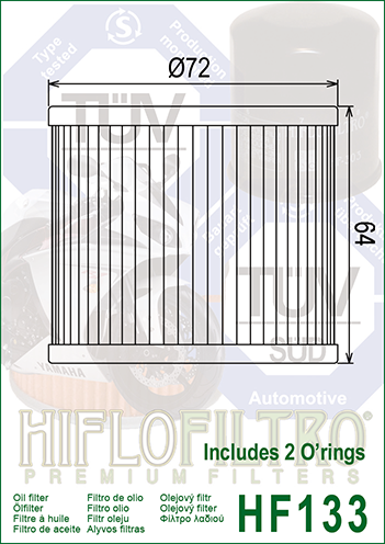 HIFLOFILTRO - OIL FILTER HF133