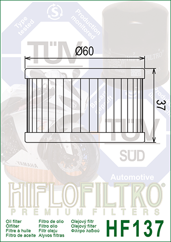HIFLOFILTRO - OIL FILTER HF137