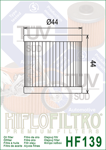 HIFLOFILTRO - OIL FILTER HF139