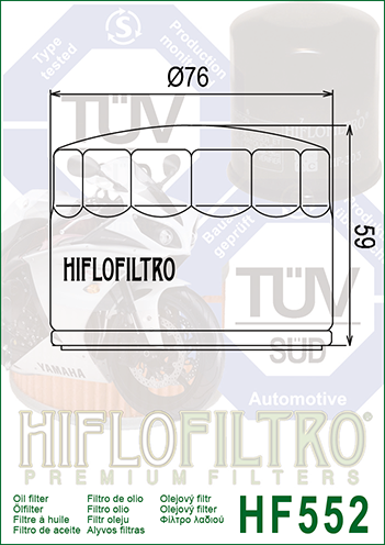 HIFLOFILTRO - OIL FILTER HF552