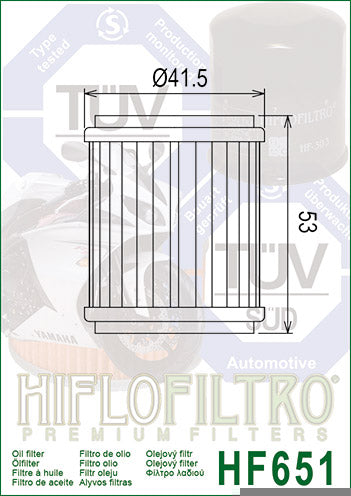 HIFLOFILTRO - OIL FILTER HF651