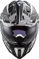 LS2 MX701 EXPLORER HPFC ALTER MATTE BLACK & WHITE HELMET