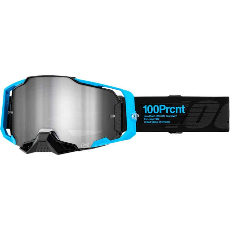 100% ARMEGA BARELY 2 GOGGLES WITH SILVER MIRROR LENS