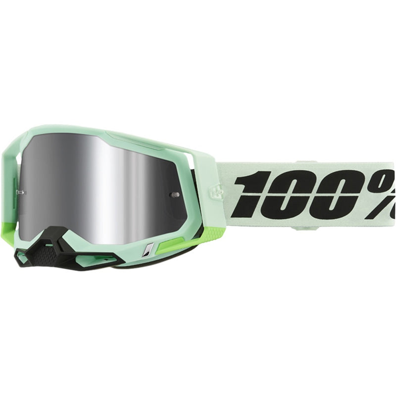 100% RACECRAFT 2 PALOMAR GOGGLES WITH SILVER FLASH MIRROR LENS