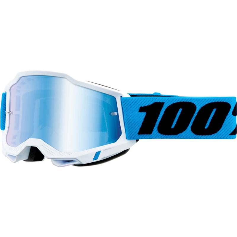 100% ACCURI 2 NOVEL GOGGLES WITH BLUE MIRROR LENS