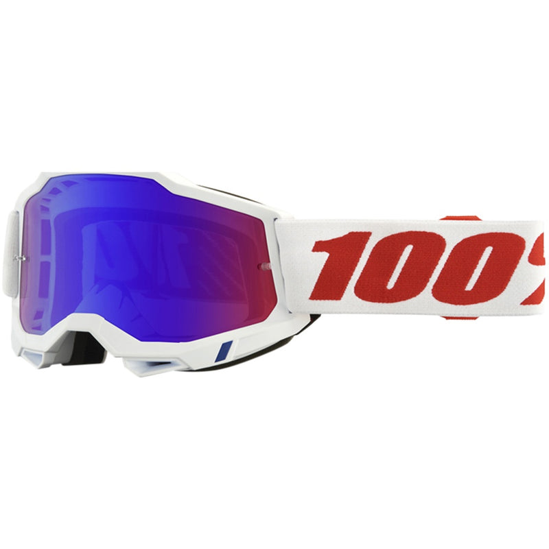 100% ACCURI 2 PURE GOGGLES WITH RED/BLUE MIRROR LENS