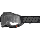100% ACCURI 2 BLACK OTG GOGGLES WITH CLEAR LENS