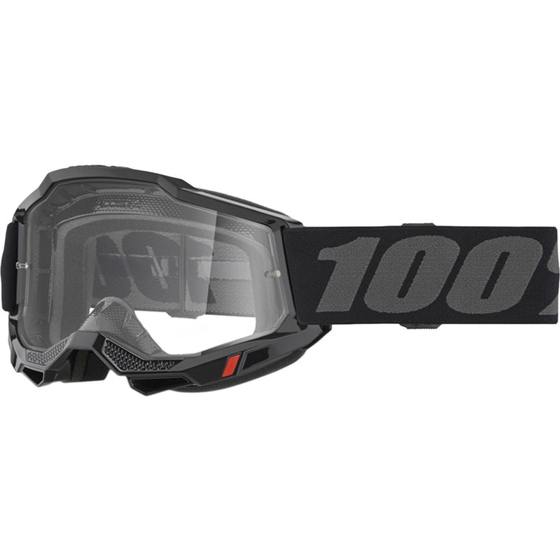 100% ACCURI 2 BLACK OTG GOGGLES WITH CLEAR LENS