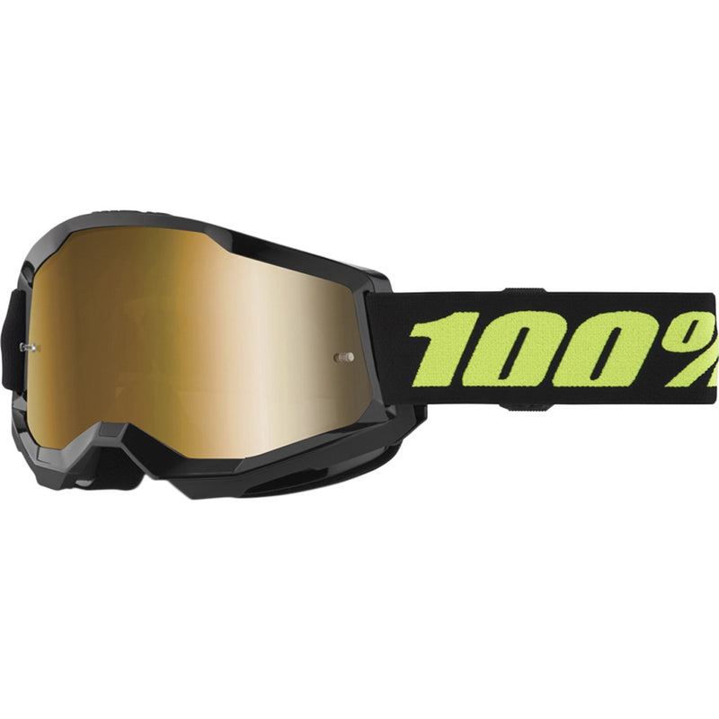 100% STRATA 2 SOLAR ECLIPSE GOGGLES WITH MIRROR GOLD LENS