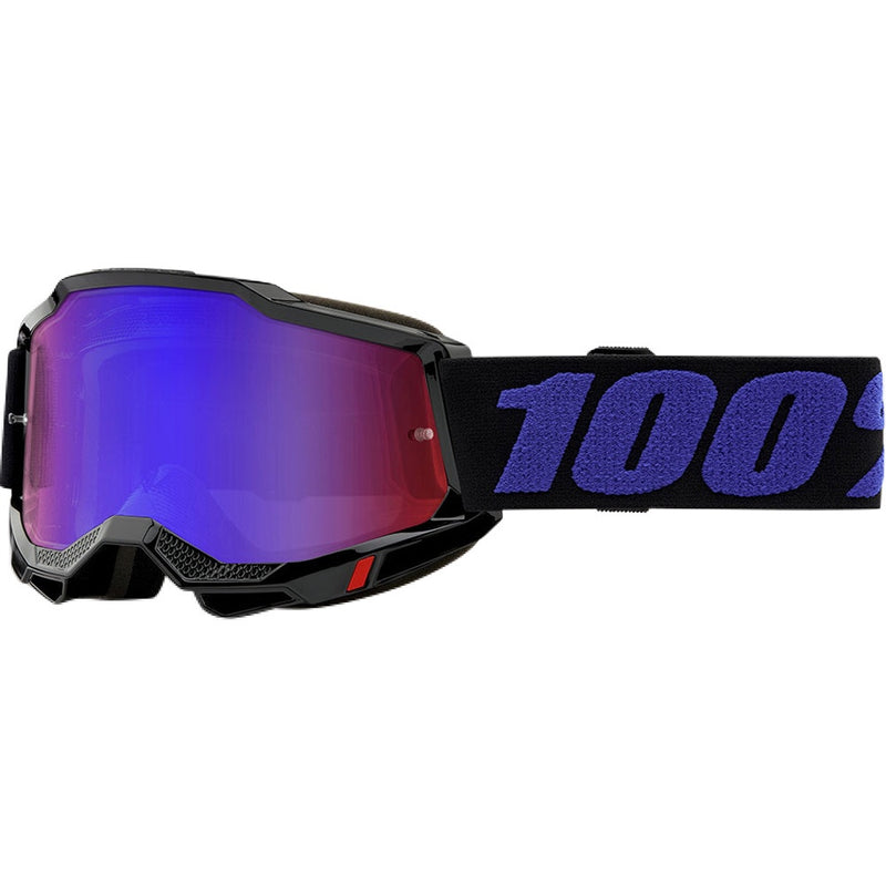 100% ACCURI 2 MOORE GOGGLES WITH MIRROR RED & BLUE LENS