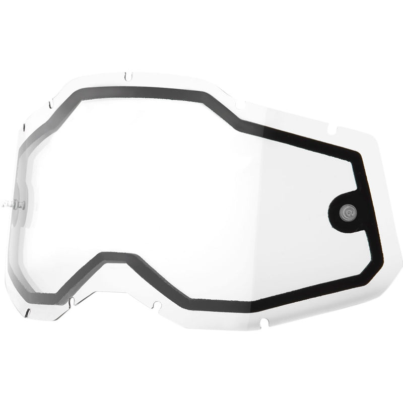 100% RACECRAFT 2 / ACCURI 2 / STRATA 2 DUAL PANE CLEAR LENS