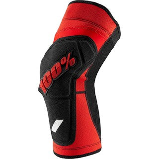 100% RIDECAMP RED & BLACK KNEE GUARDS