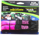 ROK STRAPS MOTORCYCLE / ATV ULTIMATE ADJUSTABLE PINK & BLACK STRETCH STRAP - UP TO 1500MM