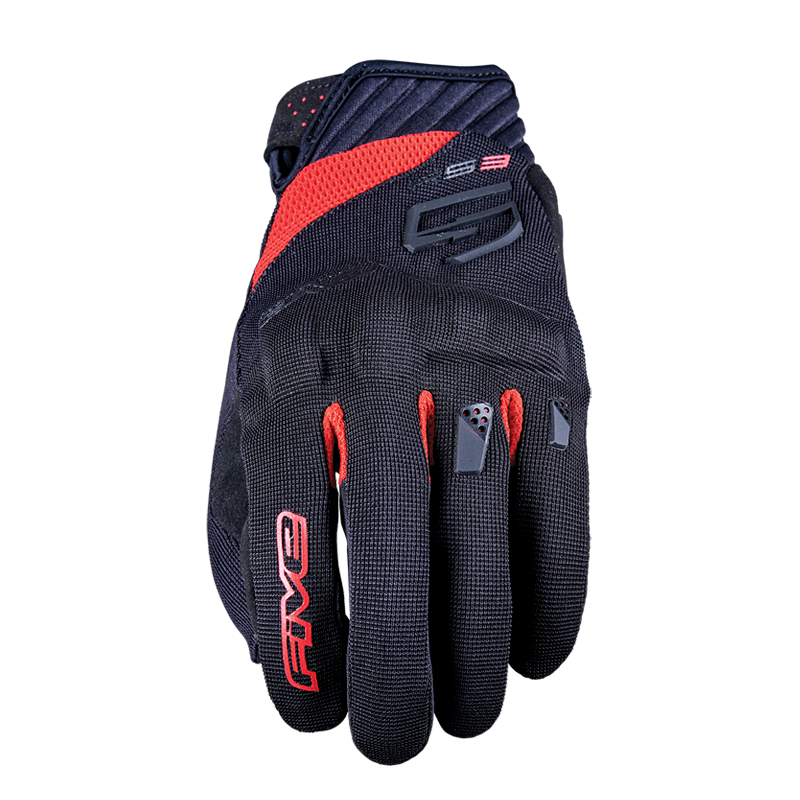 FIVE RS-3 EVO AIRFLOW BLACK & RED GLOVES