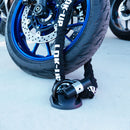 LOK-UP BLACK & SILVER CHAIN AND U PADLOCK