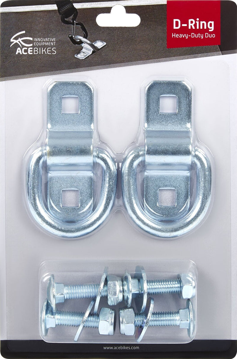 ACE D RING HEAVY DUTY, CARD OF 2 INCLUDES, BOLTS, WASHERS & NUTS