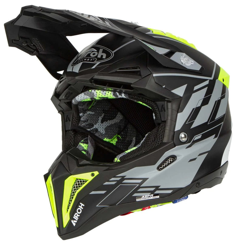 airoh helmet aviator 3 AIROH AVIATOR 3 RAMPAGE MATTE BLACK HELMET