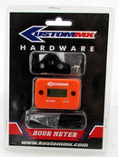 KUSTOM MX HOUR METER WITH MOUNT BRACKET - ORANGE