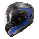 LS2 FF327 CHALLENGER HELMET - FUSION MATTE TITANIUM / BLUE