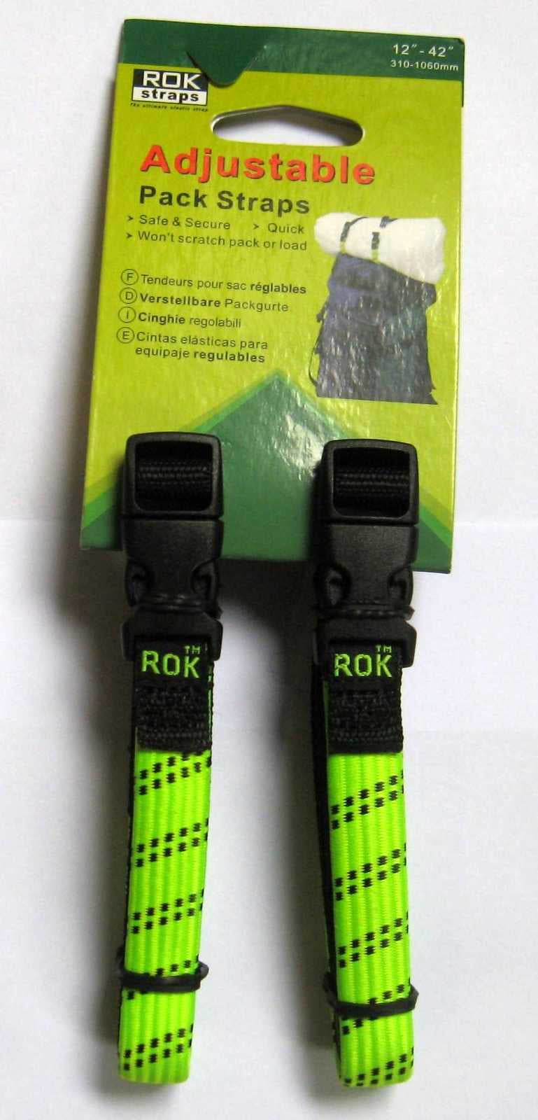 ROK STRAPS ULTIMATE ADJUSTABLE GREEN /BLACK PACK STRETCH STRAP