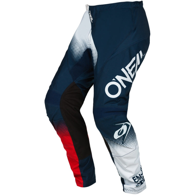 ONEAL 2022 ELEMENT RACEWEAR BLUE, WHITE & RED PANTS
