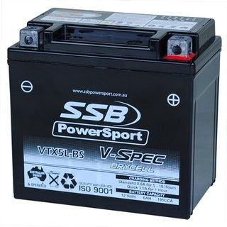 SSB POWERSPORT V-SPEC HIGH PERFORMANCE AGM 12V BATTERY VTX5L-BS
