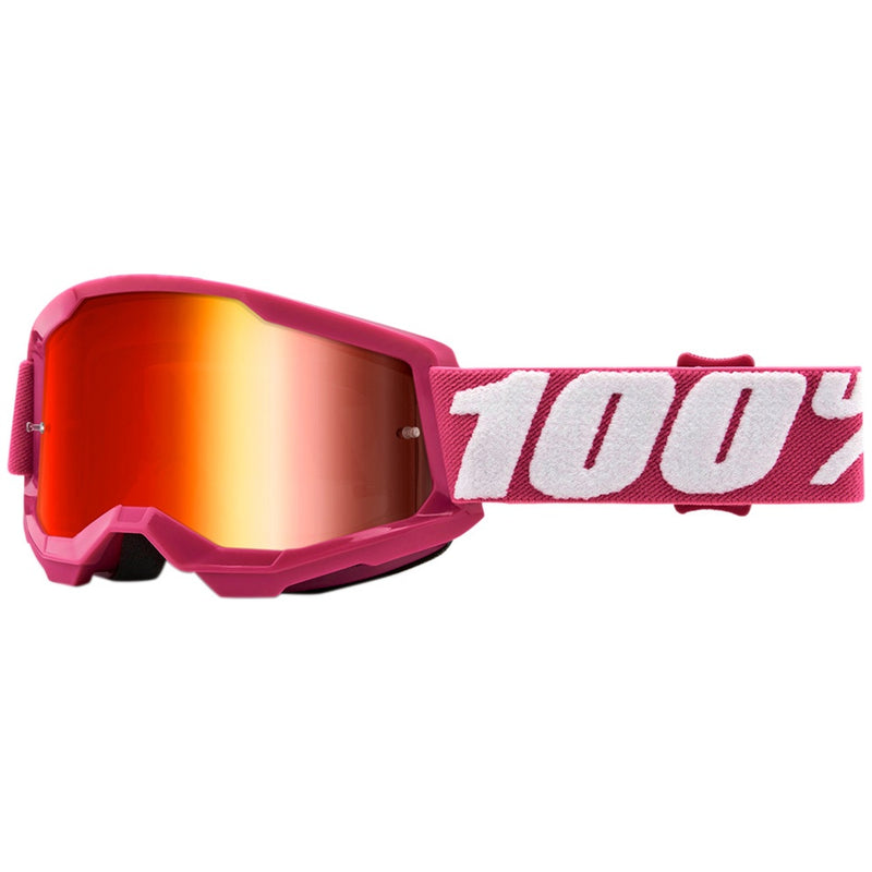 100% STRATA 2 KIDS FLETCHER GOGGLES WITH RED MIRROR LENS