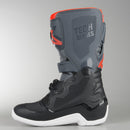 ALPINESTARS TECH 7S YOUTH BLACK DARK GREY & FLURO RED BOOTS
